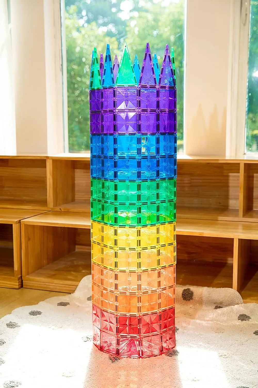 182PCS 프리미엄 MagneticTiles, MagnetTiles, STEM 인증, MEGA MagnetTiles, 자기 블록, 자기 빌딩 블록, Magne