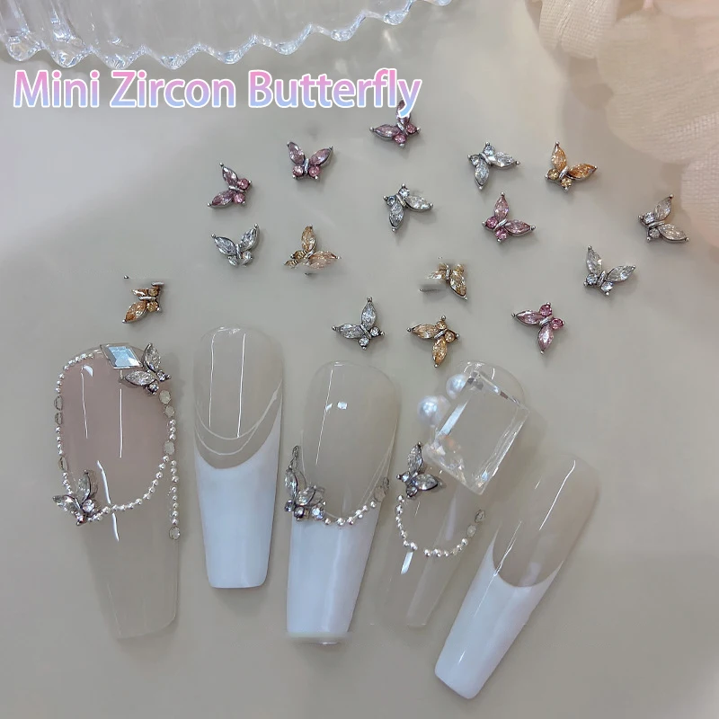 

5Pcs Zircon Bow Nail Decorations Diamond Stereoscopic Nail Accessories DIY Nail Art Painting Salon Essentials