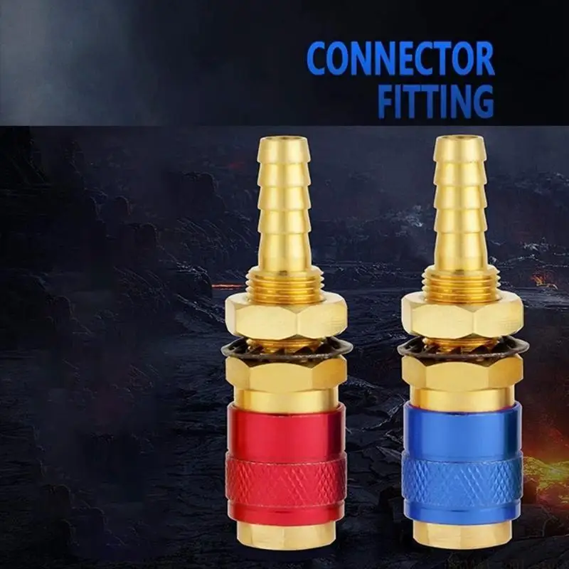 A2BE 2Pcs M 8 Brass Quickly Adapters Quickly Connectors For TIG MIG Welder Torches Gas Water Cooling Systems