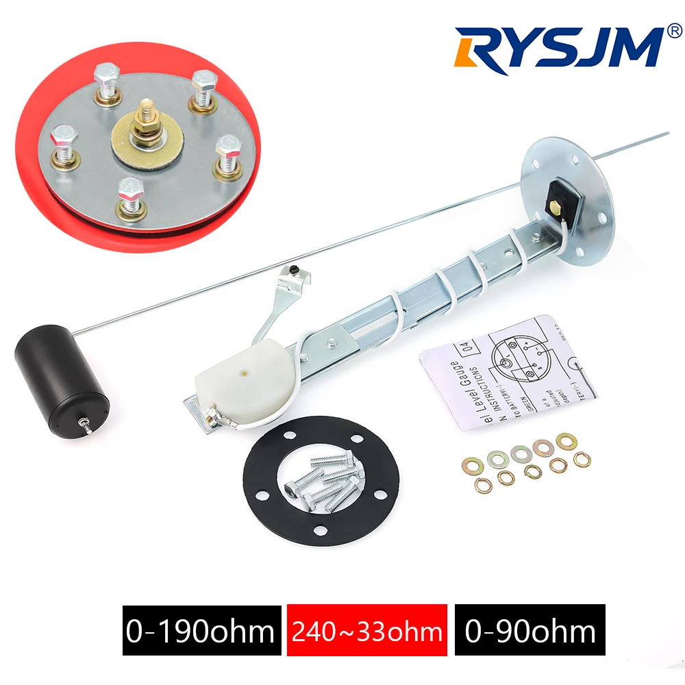 

0-190ohm 240~33 ohm 0~90 ohm Auto Fuel Float Sensor for Fuel Meter Indicator Universal Level Oil Tank Sender For 4/6/8 Cylinder