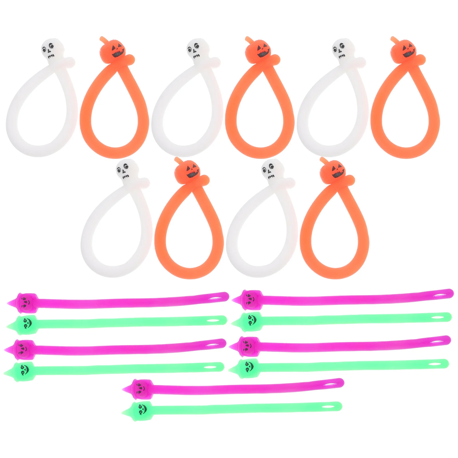 

20pcs Elastic Rope Bracelet Toys Stretchable Ramen Noodles TPR Material Sensory Toy Office Home Use Halloween
