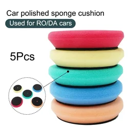 5 pçs 3 polegadas almofada de cera esponja almofadas de espuma de polimento para ro/da polidor de carro vermelho/verde/branco/amarelo/azul esponja de polimento automático