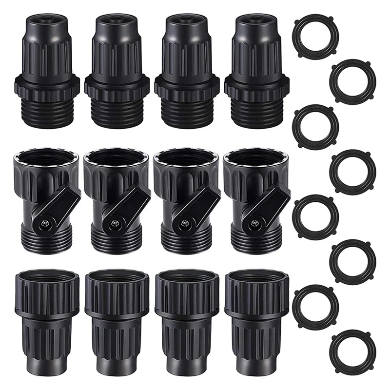 20-Pack Garden Hose Adapters, Male And Female Faucet Hose End Connectors For Efficient Watering