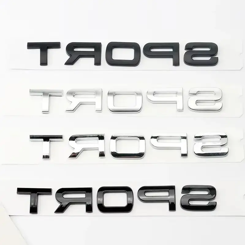 

3D ABS SPORT Letters Emblem Rear Trunk Badge Rover Discovery Evoque L494 L320 Car Styling Accessories