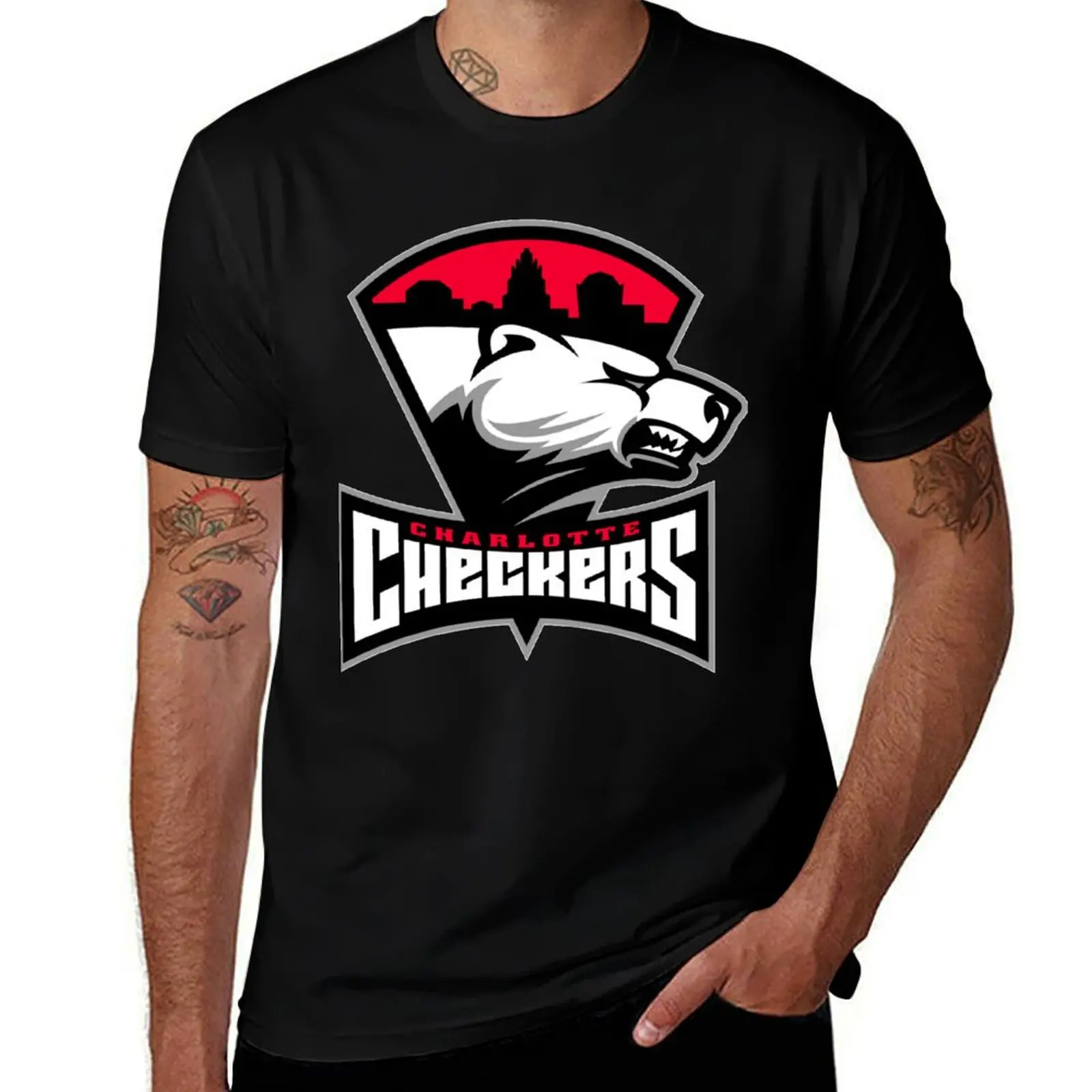 

Charlotte Checkers T-Shirt anime stuff sports fans vintage anime shirt cotton t shirt men