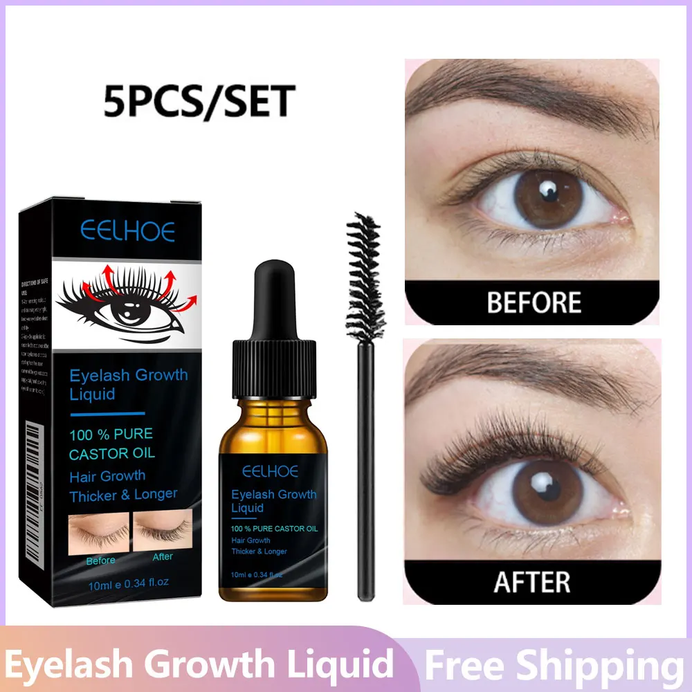 5PCS Eyelash Growth Liquid Eyelash Enhancer Eye Lash Fuller Thicker Nourish Lashes Longer Mascara Makeup Cosmetics Korean Makeup