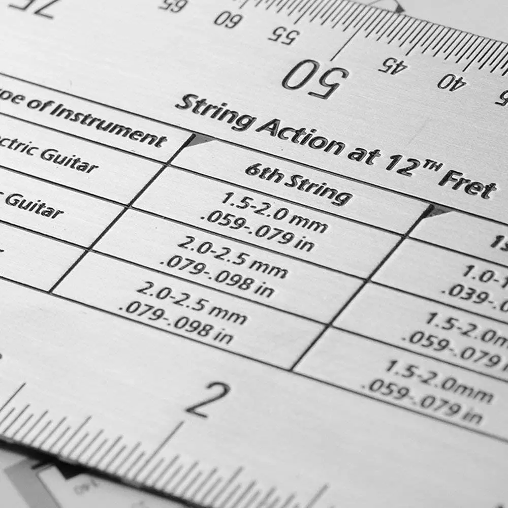 Miwayer String Action Ruler Gauge,Guitar Repairing Tool for Luthier,Fit for Guitar,Ukulele,Bass,Banjo,Mandolin