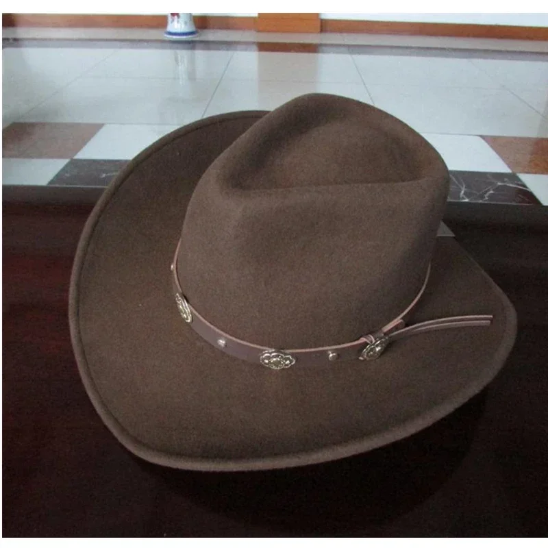 Pure wool high-grade cowboy hat men western sombrero hombre cappello uomo country wild west cow boy hats for women