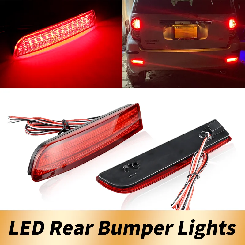 2PCS LED Rear Bumper Reflector Lights For Toyota RAV4 2006 2007 2008 2009 2010 2011 2012 For PREVIA Alphard 2010-2012 Fog Lamp