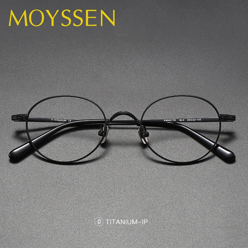 

Newest Japan Luxury Brand Designer Women Ultralight Pure Titanium Oval Frame Eyeglasses Man Vintage Round Optical Lenses Glasses