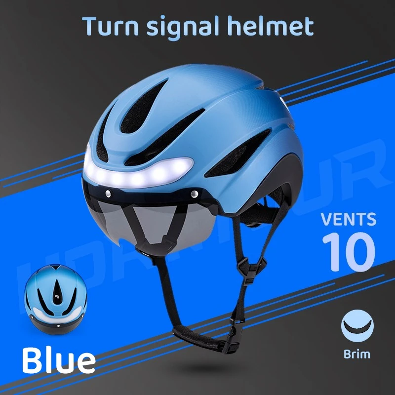 Image of LUMDEER Fahrradhelm mit Fahrtlichtern, Rennradhelm für Männer und Frauen, Outdoor-Sport, professionelles Fahrradzubehör
