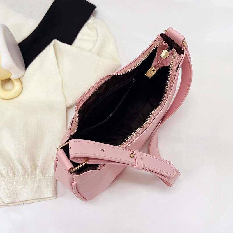 Women Shoulder Bag Luxury Designer Clutch Handbags Solid Color PU Leather Underarm Bag Female Casual Shopper Tote Hobos Bags image 6