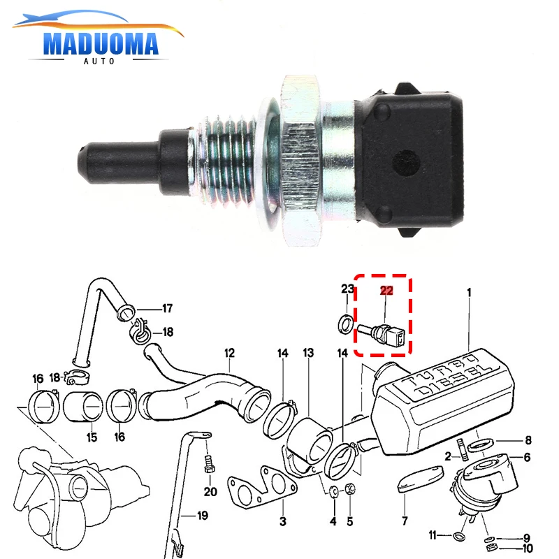 0280130039 Intake Air Temperature Sensors For VW Volkswagen Cabrio Corrado EuroVan Golf Jetta Passat Polo Sharan For Porsche 928
