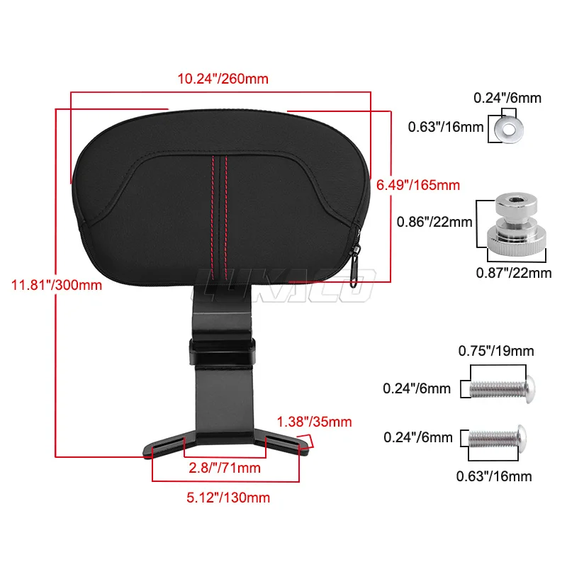 Motorcycle Front Driver Rider Backrest Mounting Kit For Harley Touring Davidson Road King CVO Electra Street Glide FLTRXS 09-22