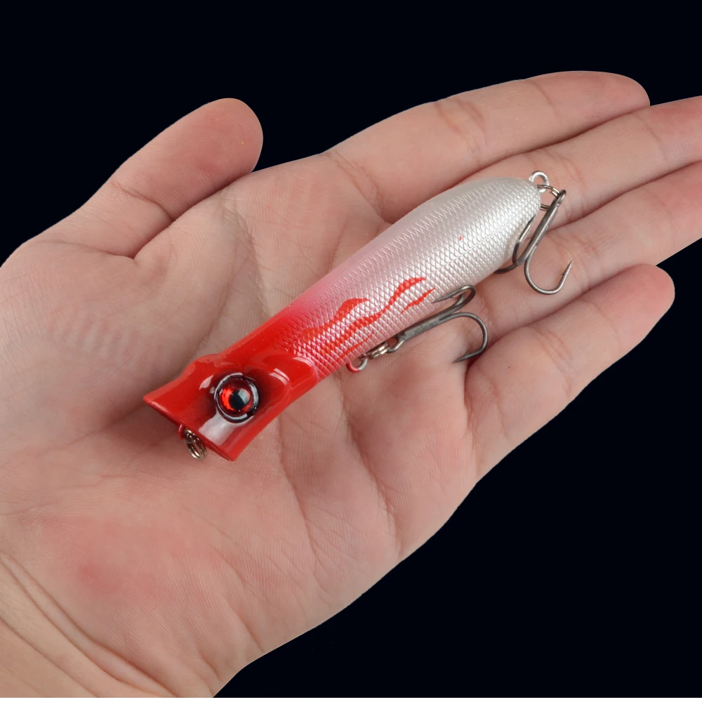 LINGYUE Big Wobbler Fishing Lures 8cm 12Gg Artificial Hard Baits for bass pike Topwater Crankbait Minnow carp Fishing Popper