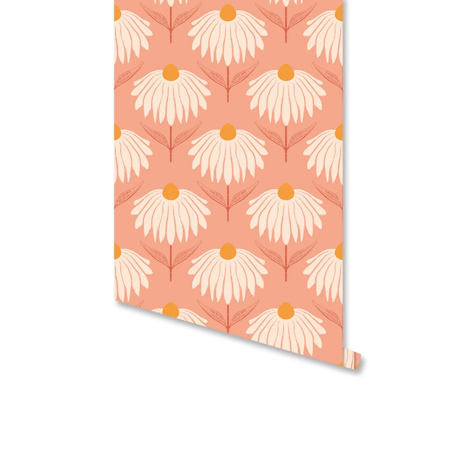 لفة واحدة من ورق الحائط الوردي السميك ذاتي اللصق، مناسبة لغرفة المعيشة وغرفة النوم وجدار خلفية التلفزيون وملصقات ديكور المنزل