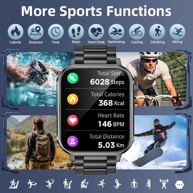 

LIGE новые умные часы Type-c для мужчин и женщин, менеджер здоровья, Bluetooth вызов, IP67, водонепроницаемый фонарик, умные часы для телефона Xiaomi iOS