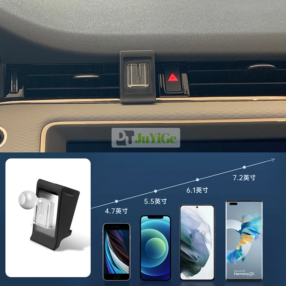 For Land Rover Range Rover Evoque 2019-2020 Car Mobile Phone Holder Special Fixed Bracket Solar Magnetic Wireless Charging image 6