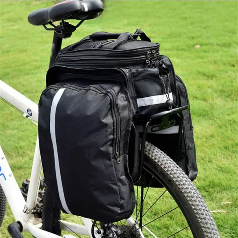 Bicycle Pannier Bag 27L Waterproof Bike Rear Rack Bag Bike Seat Pannier Cycling Rear Carrier Bag Road Bike Storage Bag