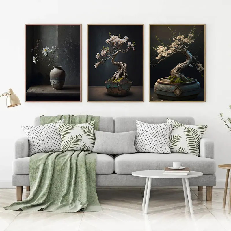 Flower Arrangement Vase Ceramic Craftsmanship Poster Canvas Painting Wall Art Painting Bedroom Living Room Home Decor Picture