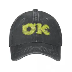 Monsters University Oozma Kappa Logo Fill Baseball Cap Distressed Denim Headwear Outdoor Summer Unstructured Soft Caps Hat