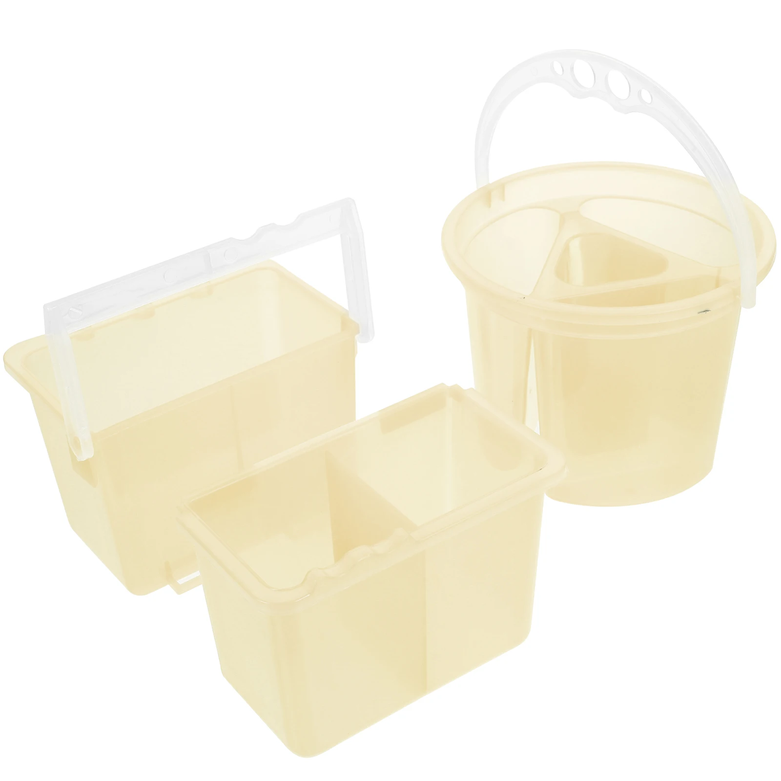 

2 Pcs Pencil Bucket Artist Brush Washer Painting Water Pot Buckets Container for Rinsing Station Stainless Steel Barrel