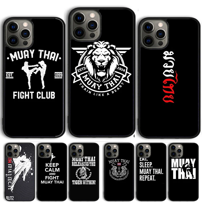 Muay Thai Kickboxing Fight Phone case  For iPhone 16 15 14 X XR XS 11 12 mini 13 Pro MAX Plus cover shell coque