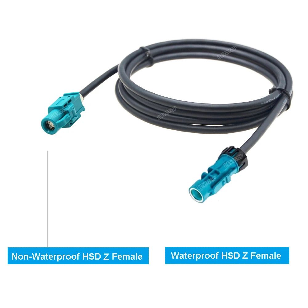 BEVOTOP Wire Harness Waterproof HSD Z Female to Non-Waterproof HSD Z Female Jack 4PIN LVDS Cable High Speed 4 Core 535 Line