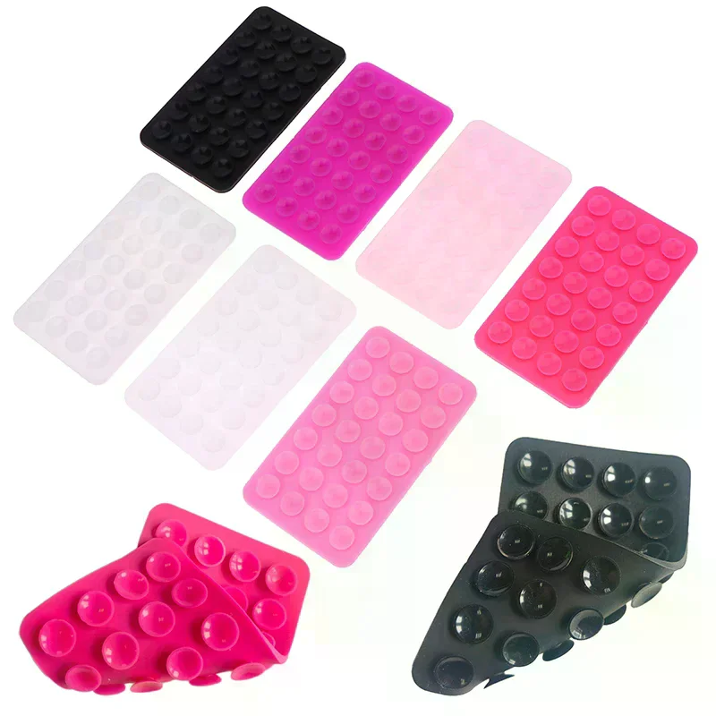 1pc Backed Adhesive Adhesive Sucker Double Side Pad for Fixed Silicone Suction Mobile Phone Fixture Cup