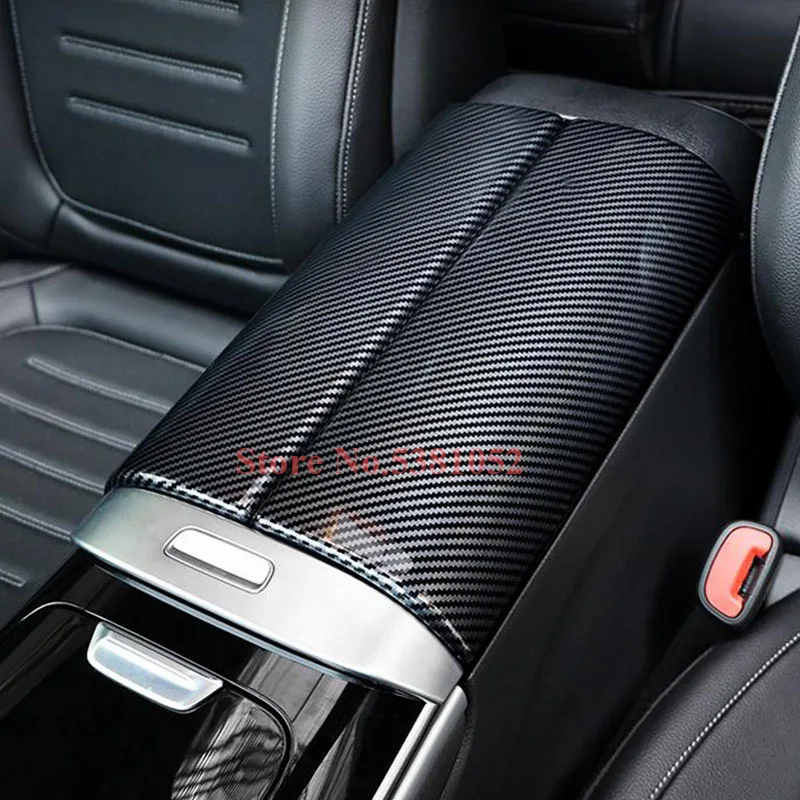 

for Mercedes Benz C Class W206 C200 C220 C260 C300 2022+ Carbon Fiber Armrest Box Cover Central Control Hand-held Box Mat