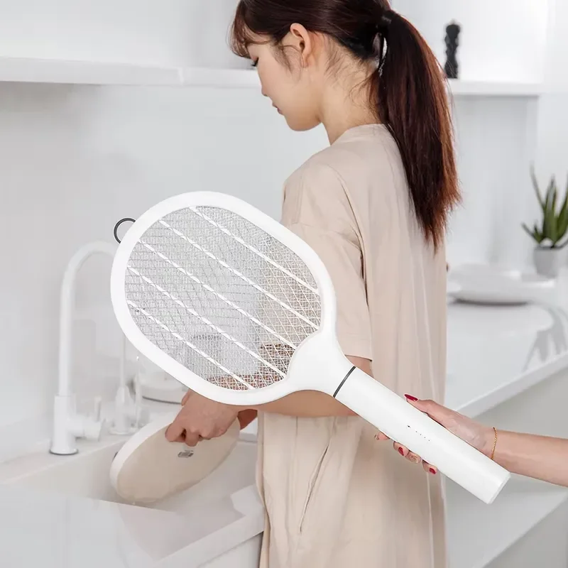 Rechargeable Battery ABS Eco-Friendly Mosquito Killing Lamp Rotatable Electronic Fly Trap UV LED Bug Zapper Insect Racket