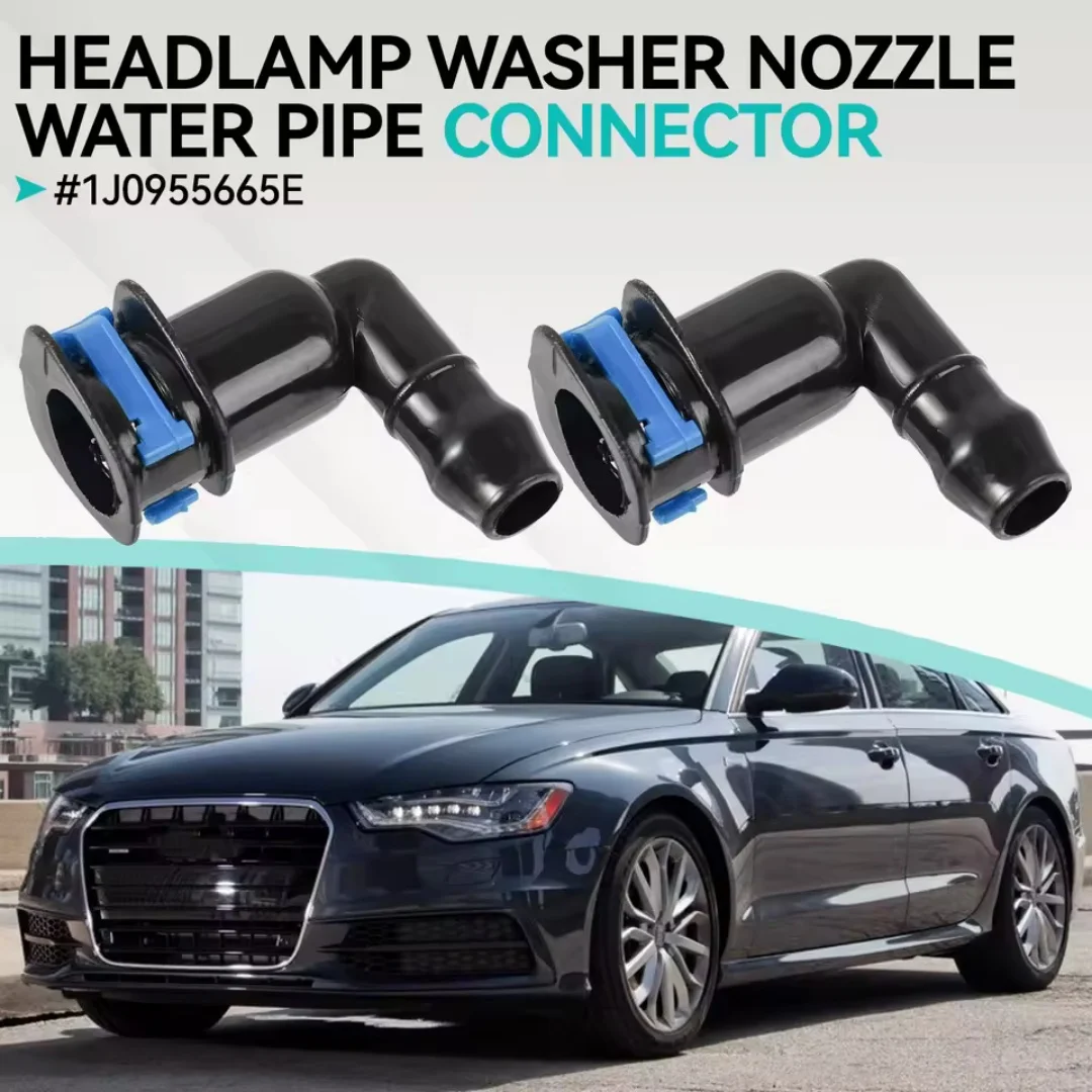 2Pcs 1J0955665E Aftermarket Replacement Headlight Washer Elbow Connecting Piece For VW Beetle Golf Passat Audi A6 A8 TT