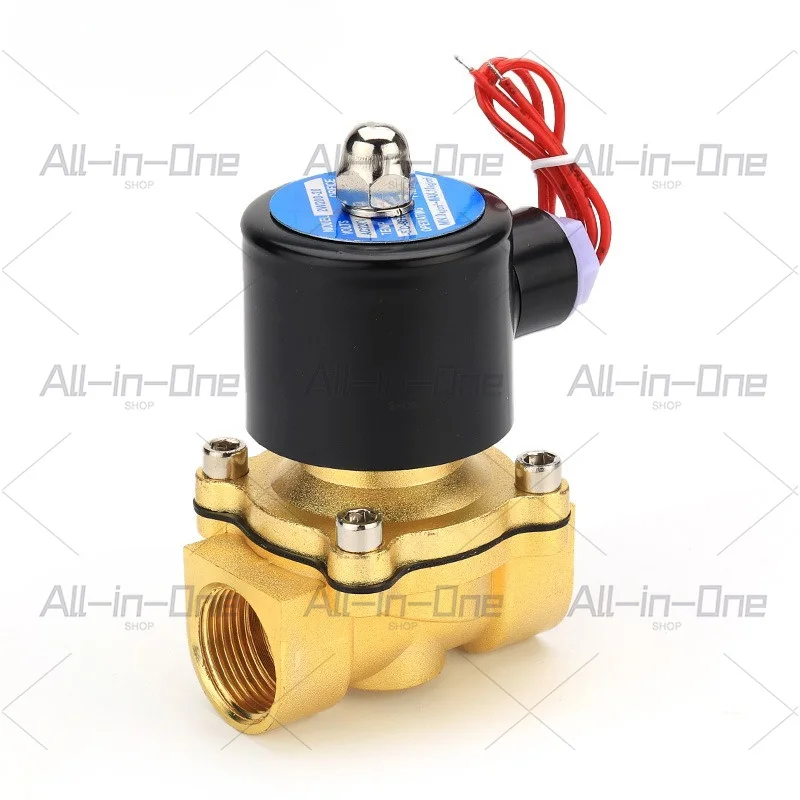 All copper normally closed solenoid valve 2W 220V solenoid valve CN PLUG standard solenoid water valve