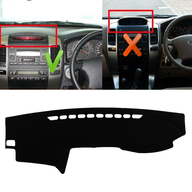 High Quality For Toyota Land Cruiser Prado J120 For Lexus GX470 J120 2003- 009 Car Dashboard Cover Mat Sun Shade Avoid Light Pad