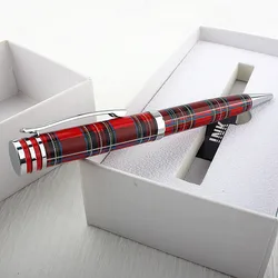 Stylo à bille à motif de ligne rouge, stylo signature, métal, luxe, affaires, examen, cadeaux haut de gamme