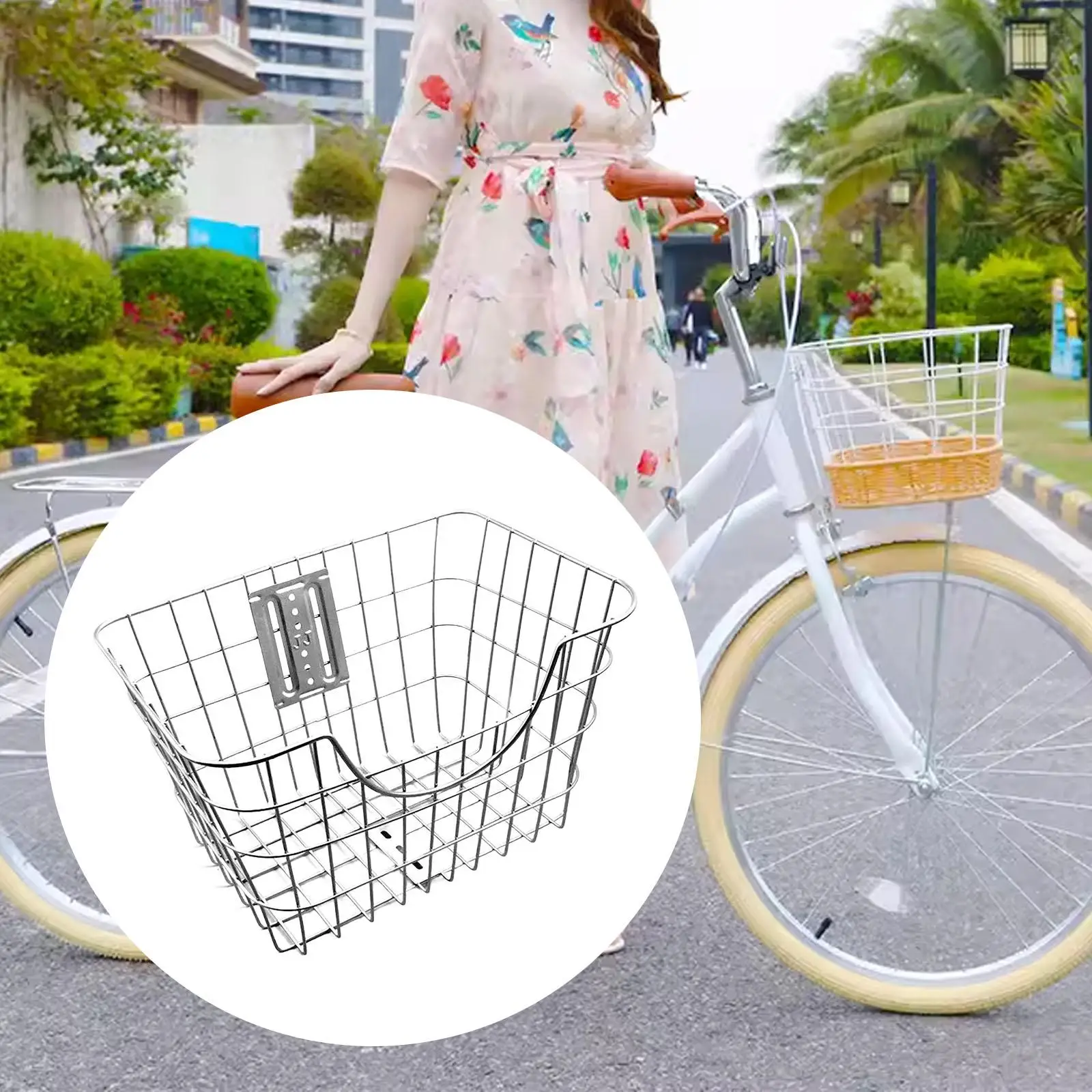 

Bike Basket,Bike Cargo Rack,Bicycle Frame Basket,Cycling Holder Storage Bag,for Riding,Scooter,Shopping,Electric Car Basket