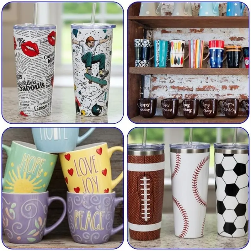 SOFT-Shrink Wrap Sleeves 100Pcs Sublimation Sleeves For Tumblers, Mugs Cups 5 Size Options