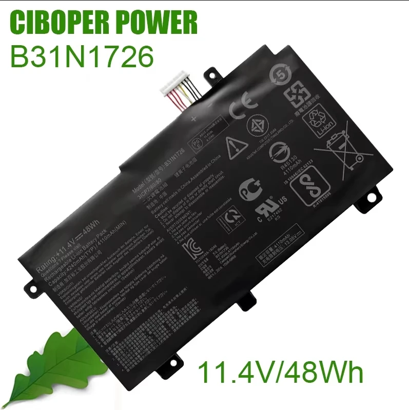 CP Original Battery B31N1726 B31N1726-1 48WH For FX504GD FX504GM FX80GD FX80GM FX86FM FX86FE FX504GE FX505 TUF565GD TUF554G