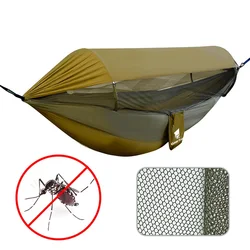 Thickened Camping Hammock 3 in 1 Double Layers UV Proof Sun Shelter Anti-Mosquito Net Hammock