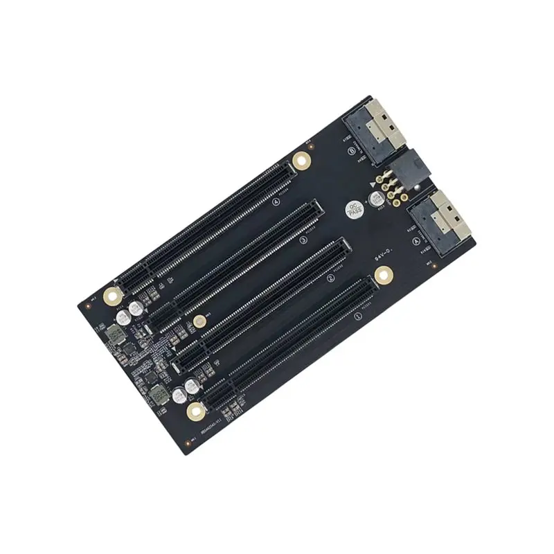 Slimsas Adapter Baseboard Pcie 4.0 X4x4x4x4 Expansion Card Standalone SFF-8654 Pcie 4.0 X4x4x4x4 Extension Adapter Upgrade