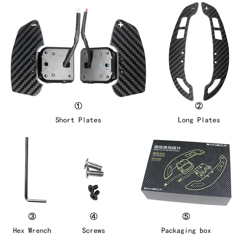 Carbon fiber magnetic shift paddles suitable for Audi A3 A4 A5 A8 Q2  Q4 Q7  S1 S3 S4 S5 SQ5 SQ7 SQ8 RS1 RS2 RS3 RS5 RSQ5