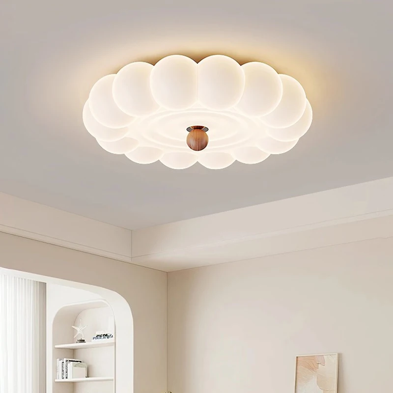 French Cream Style Children's Room Ceiling Lights LED Bubble Cloud Light Romantic Warm Baby Room Boy Girl Bedroom Ceiling Lamps