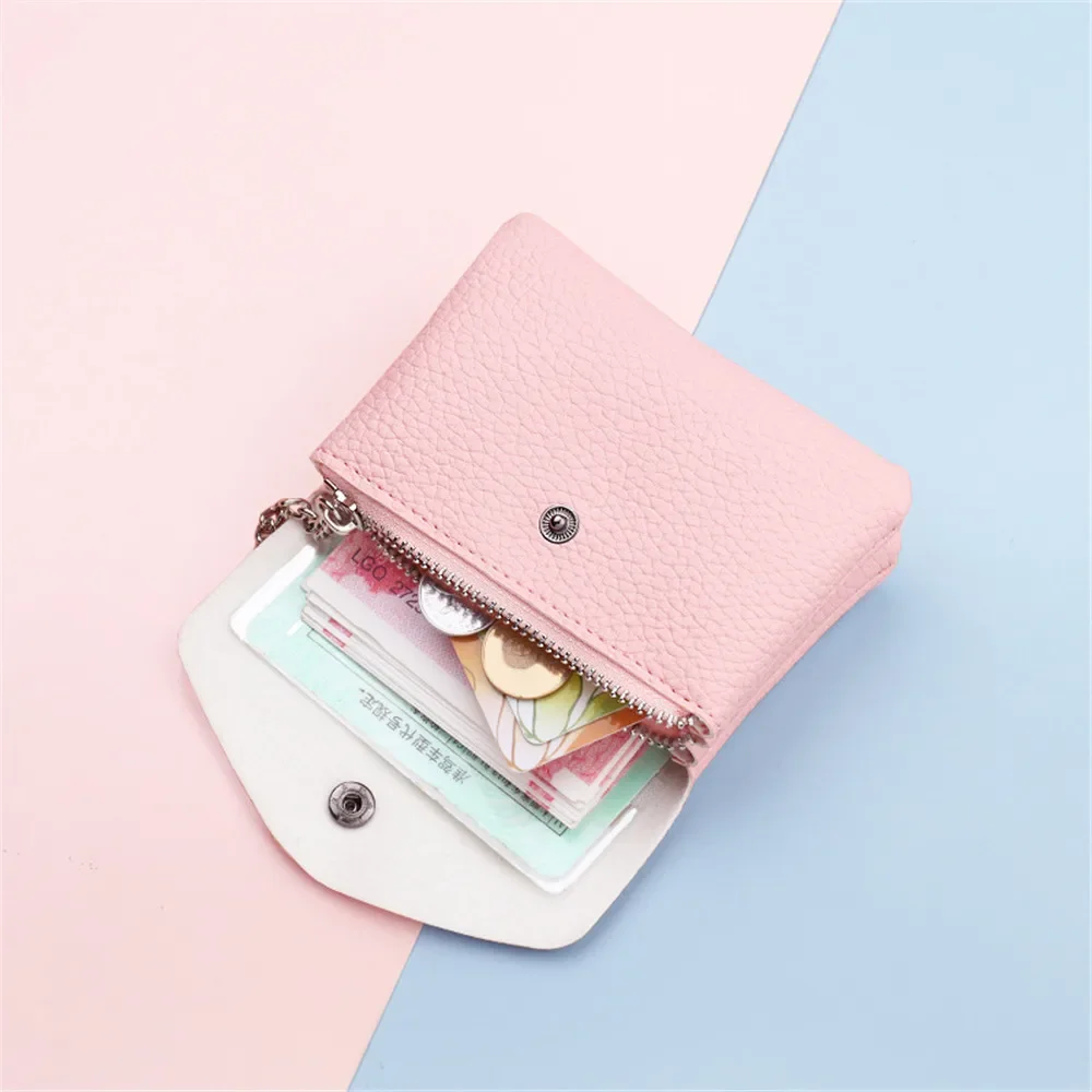 

Women's Wallet Portable Fashion PU Leather Multi-card Bit Card Holder Solid Color Short Coin Purse Mini Clutch for Female