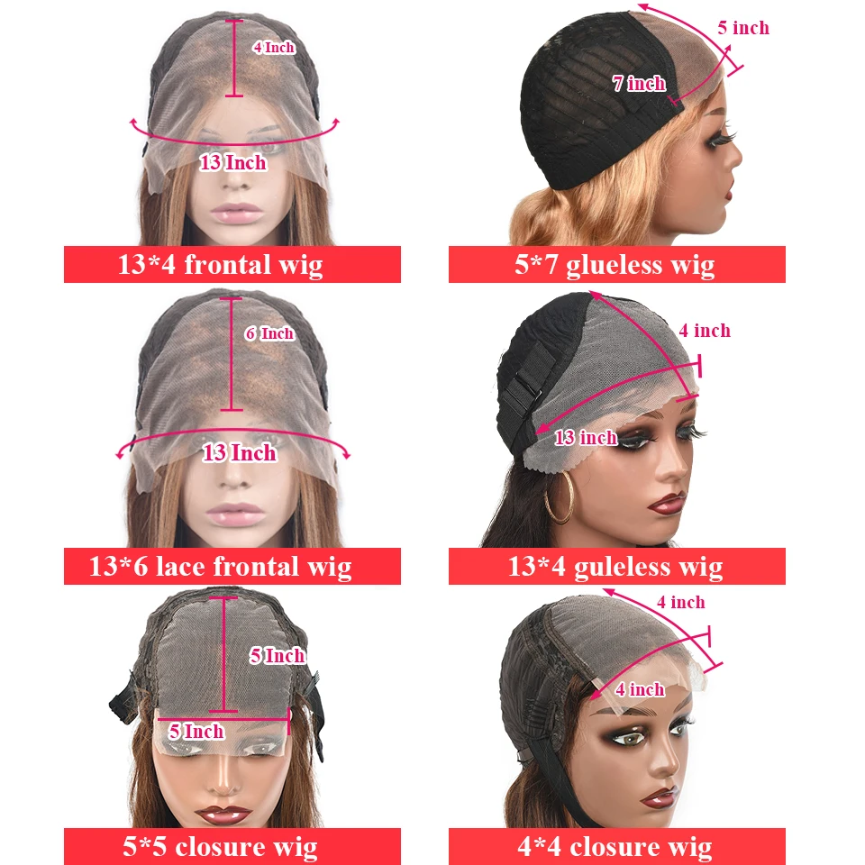 180 Density Light Brown HighlightTransparent Lace Front Human Hair Remy Glueless Wigs 13X6 13x5 Drawstring with Tape Straight view 5