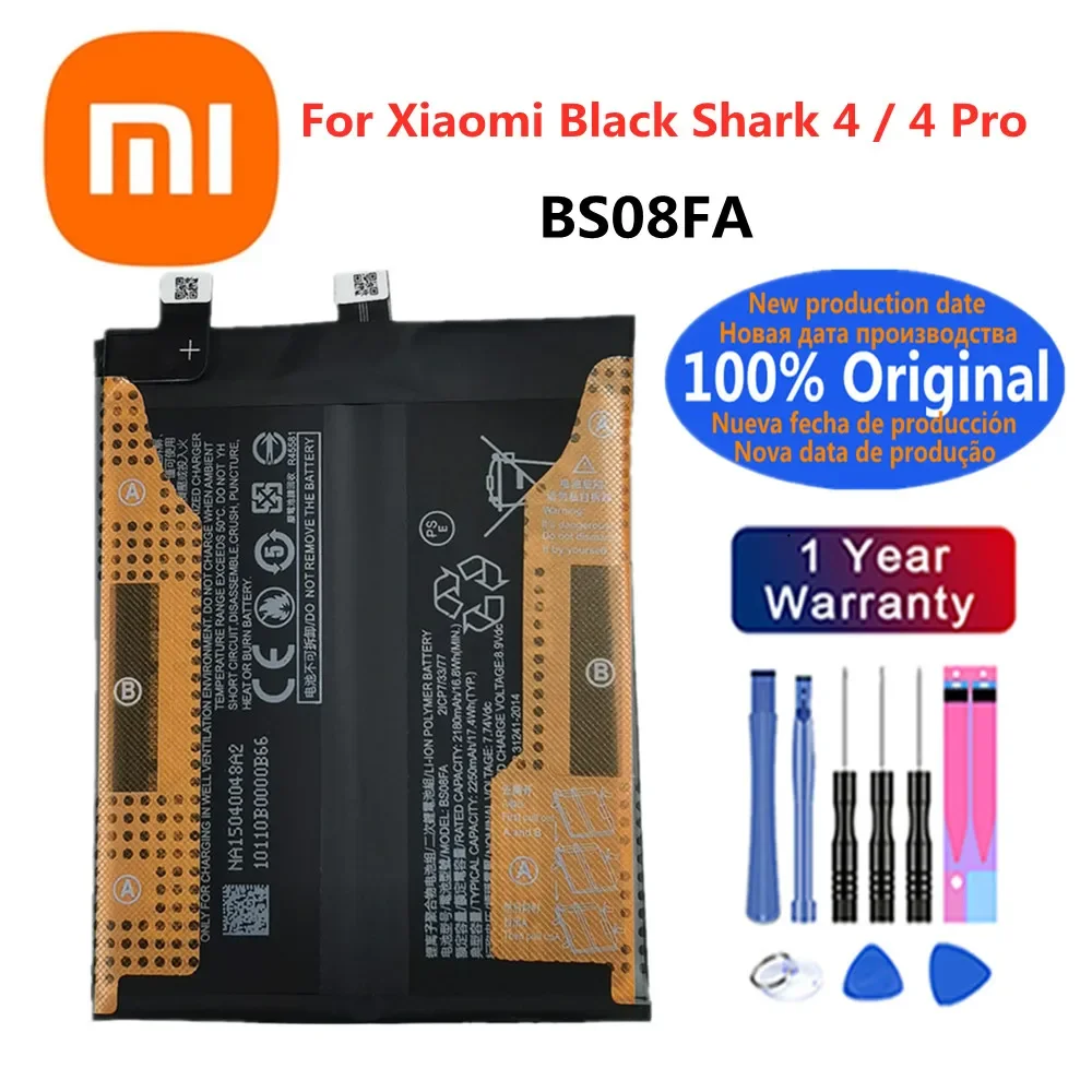 

Оригинальный аккумулятор BS08FA 4500 мАч для Xiaomi Black Shark 4Pro 4S 4 Pro, Сменный аккумулятор для телефона + Инструменты