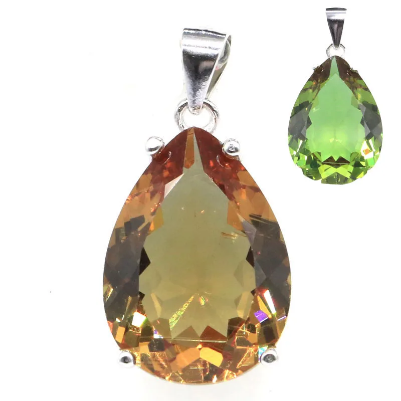 

Buy 3 Get 1 Free 27x13mm Zultanite Color Changing Alexandrite Topaz Real 925 Solid Sterling Silver Pendant