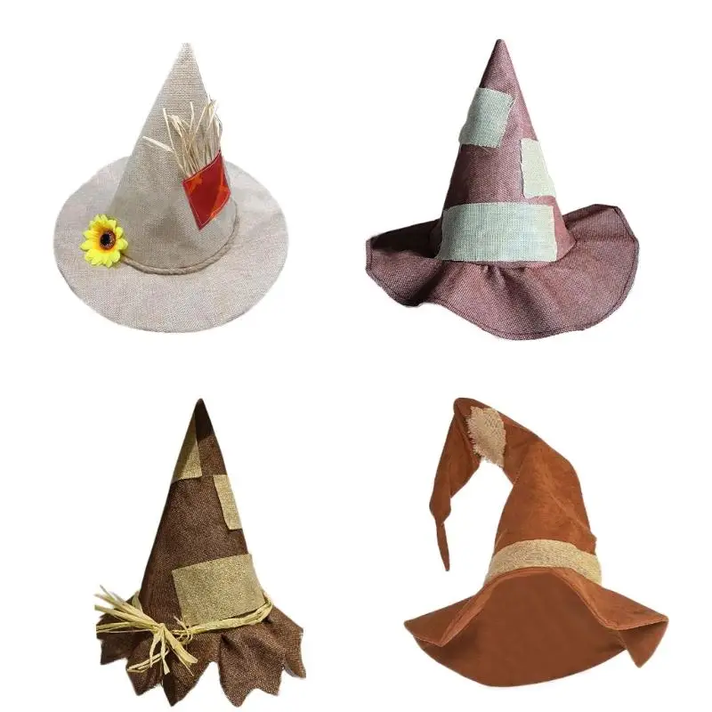 Halloween Witch Hat for Kids Adults Halloween Party Cosplay Costume Props Spooky Witch Hat for Halloween Party Cap