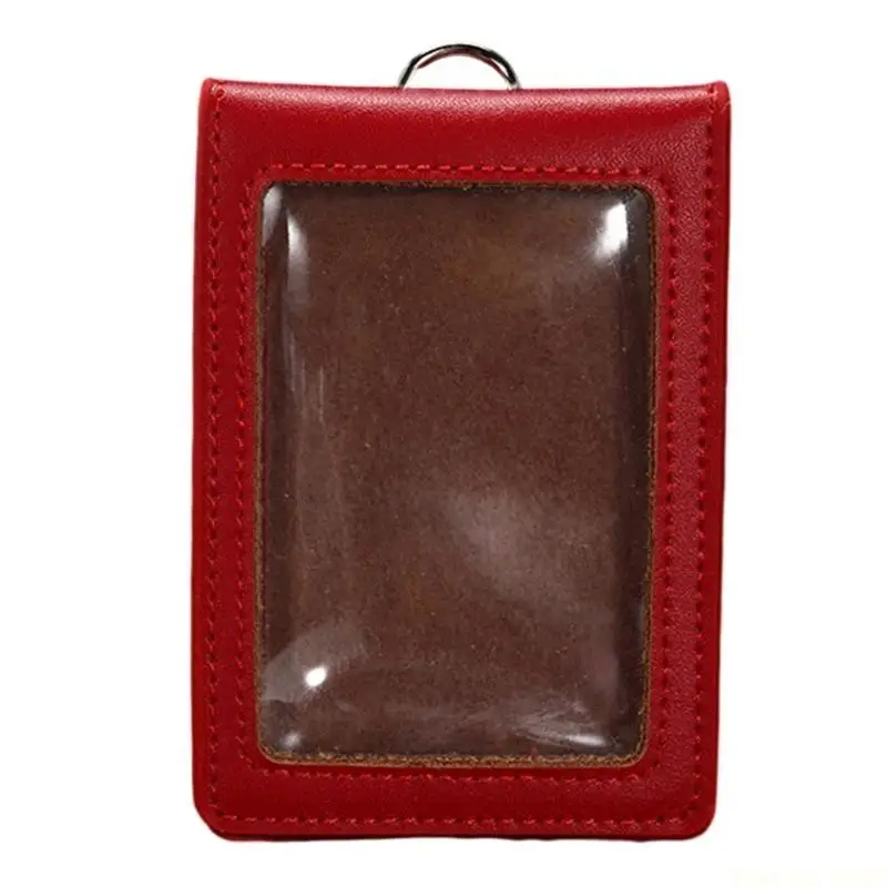 

X90D Кожаный держатель для бейджей с рукавом для рабочих карточек Портативный держатель для визитных карточек