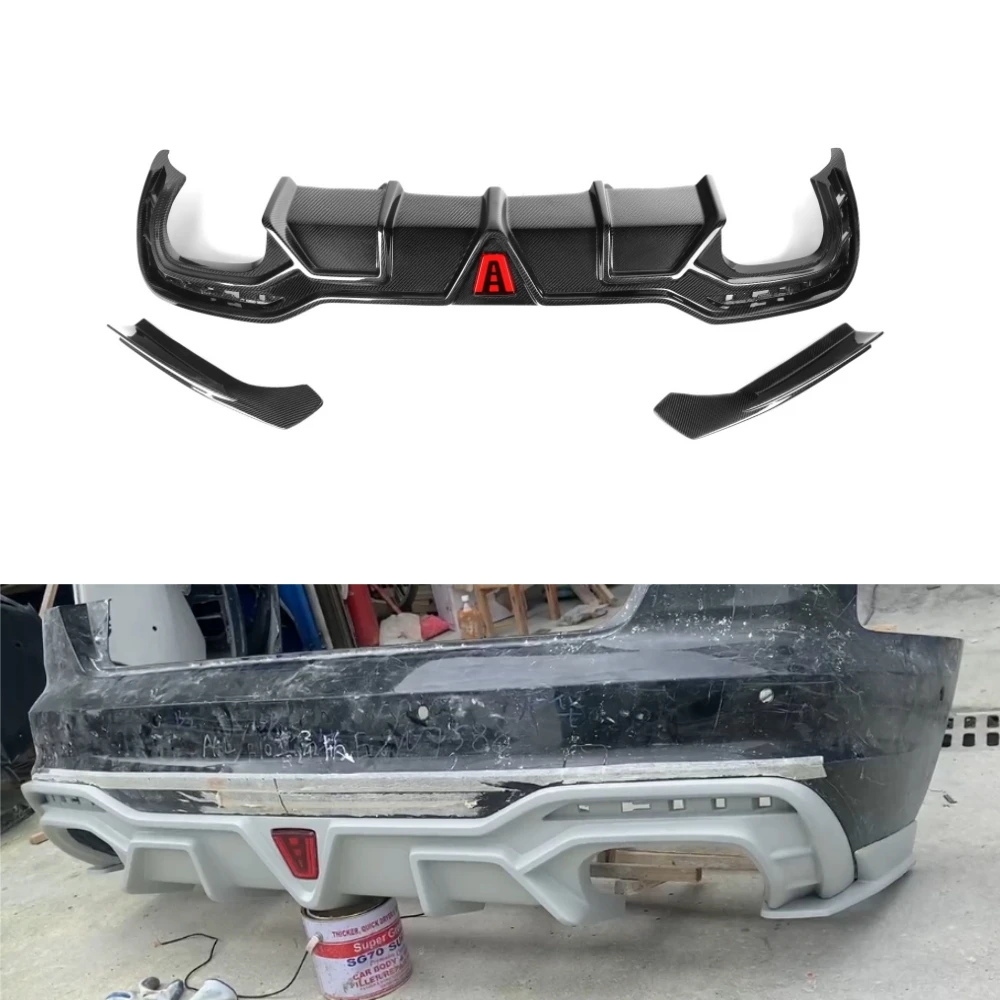 

High Quality Carbon Fiber Rear Bumper Diffuser Splitters 3 PCS for Audi A4 B10 Trade Edition 2021+ AE Style Auto Upgrade Door