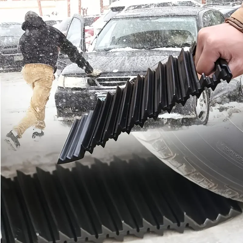 1-4PCS Universal Car Anti Skid Pad Tire Traction Mat Ladder for Snow Ice Emergency Use Portable NonSlip Wheel Rescue Devices